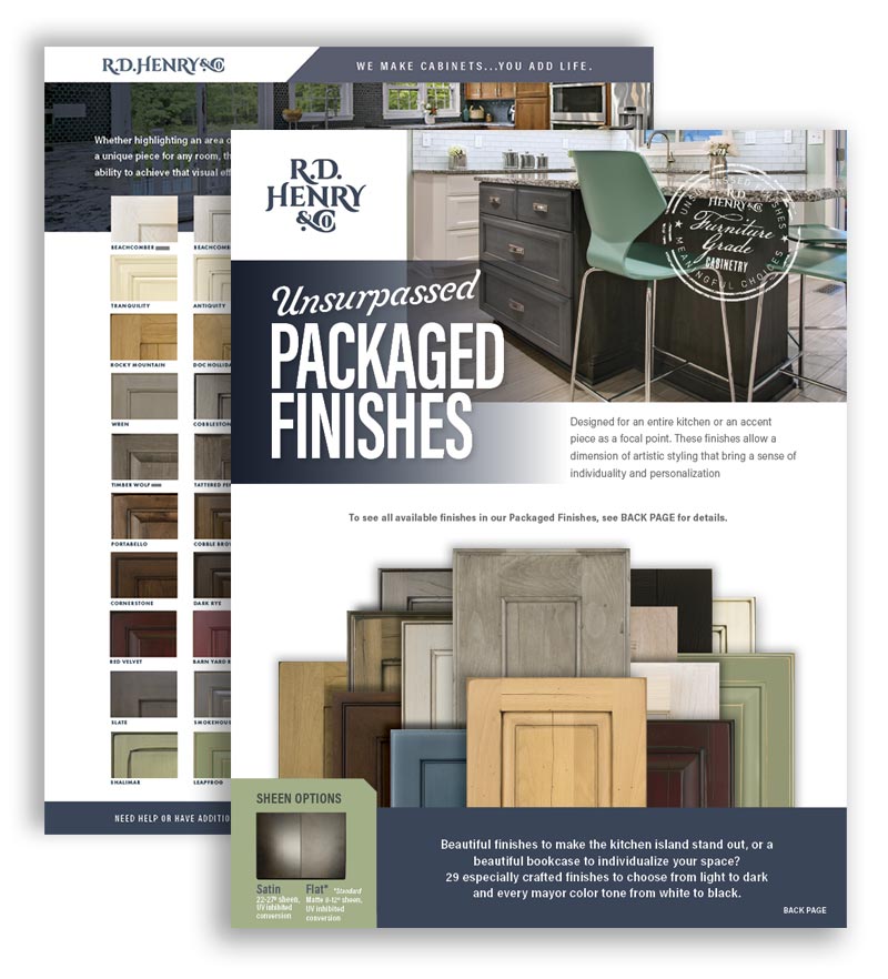 R.D. Henry & Co Packaged Finishes Sales Sheet